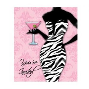 We Like To Party Sweet And Sassy Martini Invitations And Envelopes