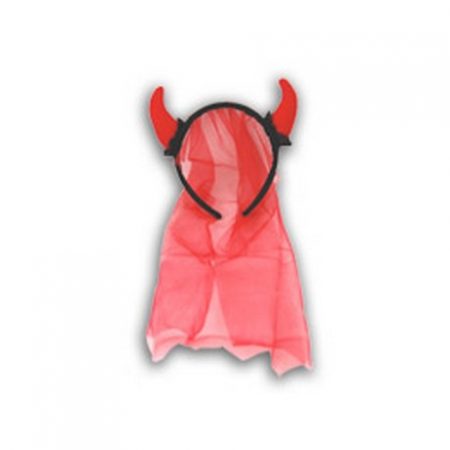 We Like To Party Hens Night Red Devil Headband With Red Veil