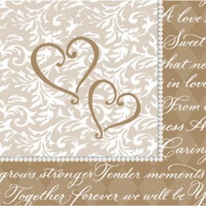 We Like To Party Gold Heart Luncheon Napkins