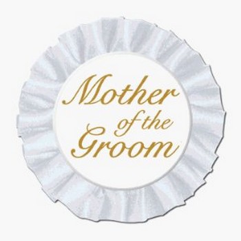 We Like To Party Mother Of The Groom Satin Badge