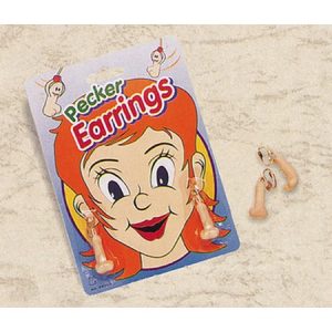 We Like To Party Pecker Penis Willy Earrings