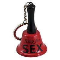 We Like To Party Ring For Sex Bell Keychain Red