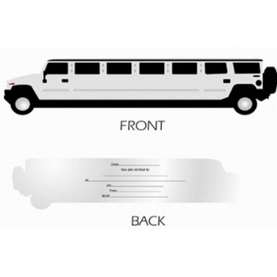 We Like To Party White Hummer Limousine Invitations & Envelopes