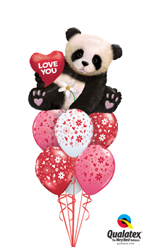 We Like To Party Panda Bear Love Balloon Bouquet
