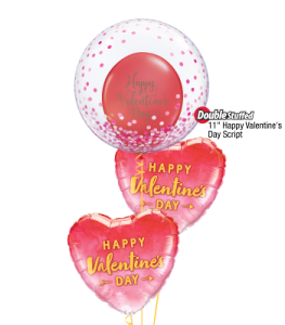 We Like To Party Valentine Confetti Balloon Bouquet