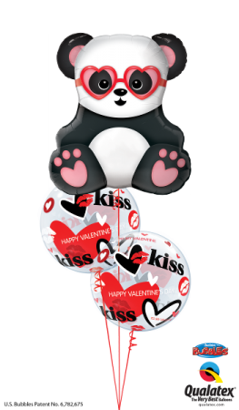 We Like To Party Valentine Panda Balloon Bouquet