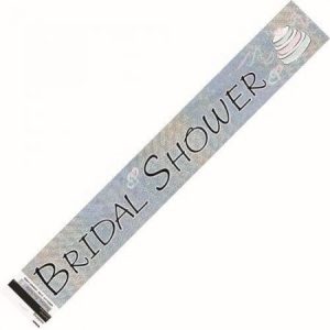 We Like To Party Bridal Shower Holographic Foil Banner