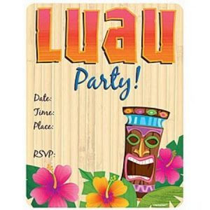 We Like To Party Luau Party Invitations