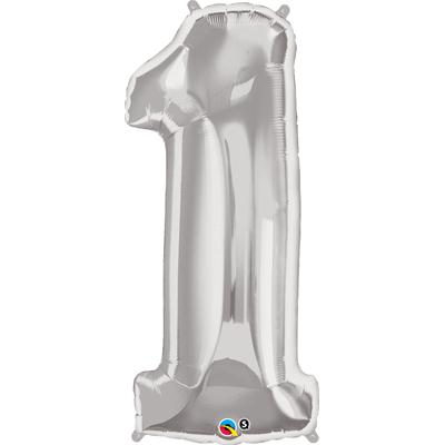 We Like To Party Large Number 1 Megaloon Silver Balloon