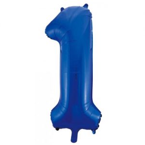 We Like To Party Megaloon Number 1 Dark Blue Balloon