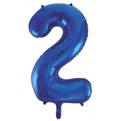 We Like To Party Megaloon Number 2 Dark Blue Balloon