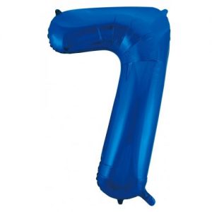We Like To Party Megaloon Number 7 Dark Blue Balloon