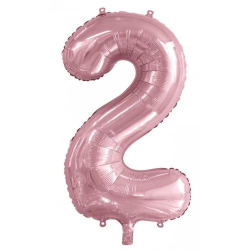 We Like To Party Megaloon Number 2 Light Pink Balloon