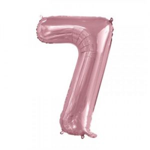 We Like To Party Megaloon Number 7 Light Pink Balloon