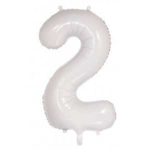We Like To Party Megaloon Number 2 White Balloon