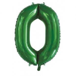 We Like To Party Megaloon Number Zero 0 Green Balloon