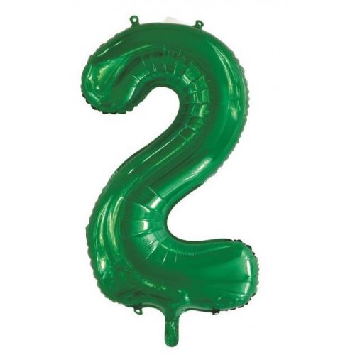 We Like To Party Megaloon Number 2 Green Balloon