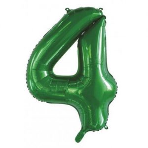 We Like To Party Megaloon Number 4 Green Balloon