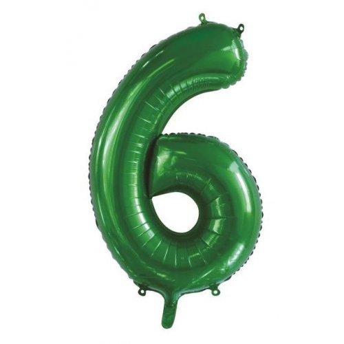 We Like To Party Megaloon Number 6 Green Balloon