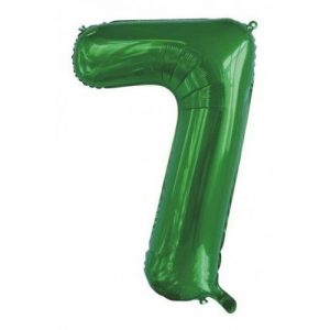 We Like To Party Megaloon Number 7 Green Balloon