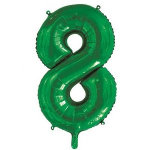 We Like To Party Megaloon Number 8 Green Balloon