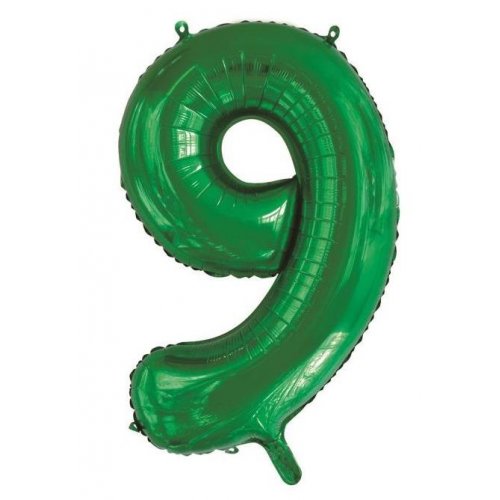 We Like To Party Megaloon Number 9 Green Balloon