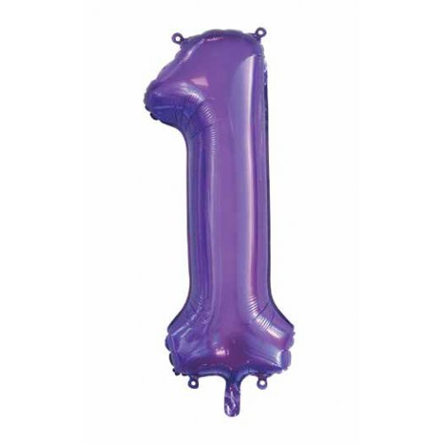 We Like To Party Megaloon Number 1 Purple Balloon