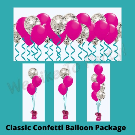 We Like To Party Classic Confetti Balloon Package