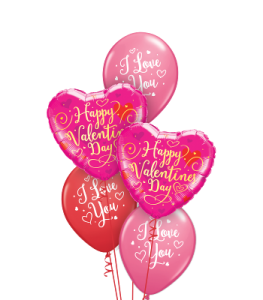 We Like To Party I Love You Valentines Day Balloon Bouquet