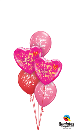 We Like To Party I Love You Valentines Day Balloon Bouquet