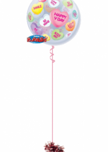 We Like To Party Candy Hearts Bubble Balloon on weight