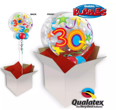 We Like To Party 30th Birthday Multicolour Bubble Balloon In A Box