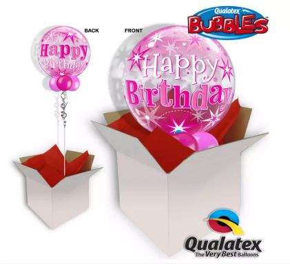 We Like To Party Happy Birthday Pink Bubble Balloon In A Box