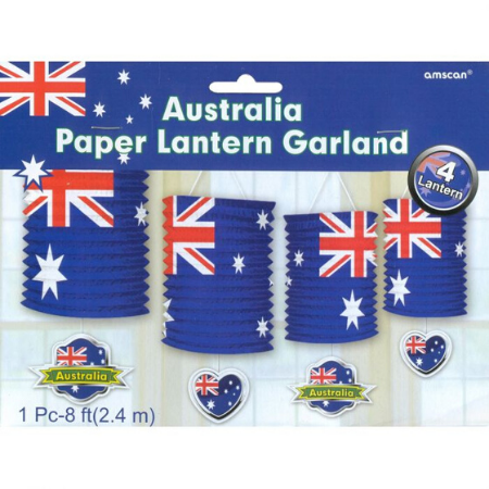 We Like To Party Australia Paper Lantern Garland 4pk
