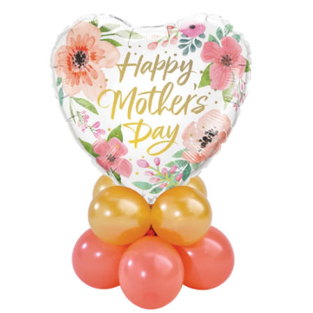 We Like To Party Mothers Day Floral Table Mini Balloon Centerpiece
