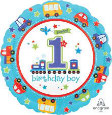 We Like To Party All Aboard 1st Birthday Boy 18" (45cm) Foil Balloon
