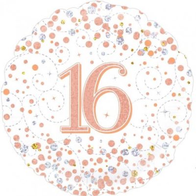 We Like To Party Sparkling Fizz 16 Rose Gold 18″ (45cm) Foil Balloon