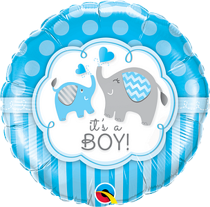 We Like To Party It's A Boy Elephants 18″ (45cm) Foil Balloon