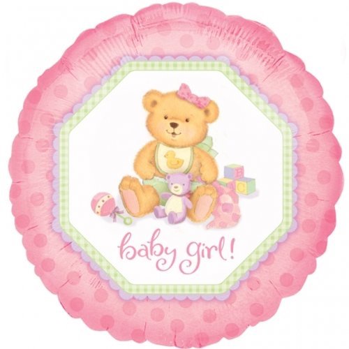 We Like To Party Baby Girl Bear 18″ (45cm) Foil Balloon