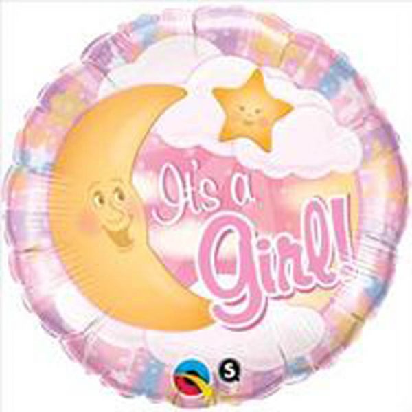 We Like To Party It's A Girl Celestial Pink 18″ (45cm) Foil Balloon