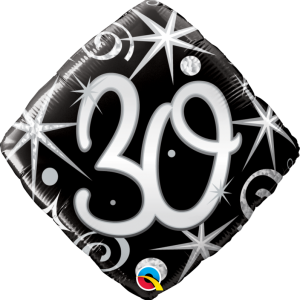 We Like To Party Elegant Sparkles and Swirls 30th 45cm Foil Balloon