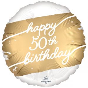 We Like To Party Golden Age Happy 50th Birthday 45cm Foil Balloon