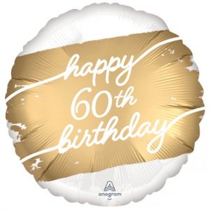 We Like To Party Golden Age Happy 60th Birthday 45cm Foil Balloon